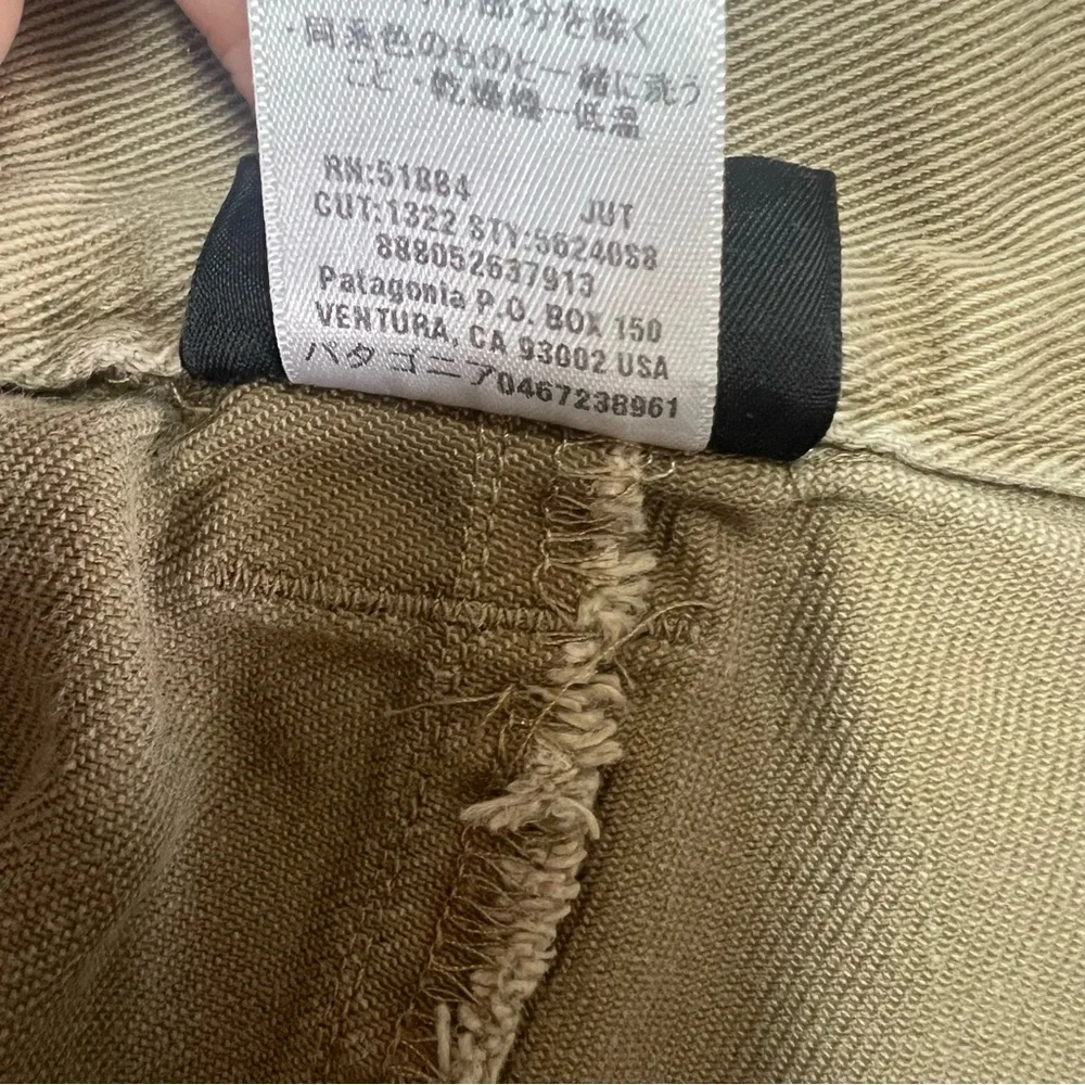 Patagonia Pants Mens 38x27 Tan Custodian Chino Casual Hike Camp Outdoors Logo - Picture 7 of 11